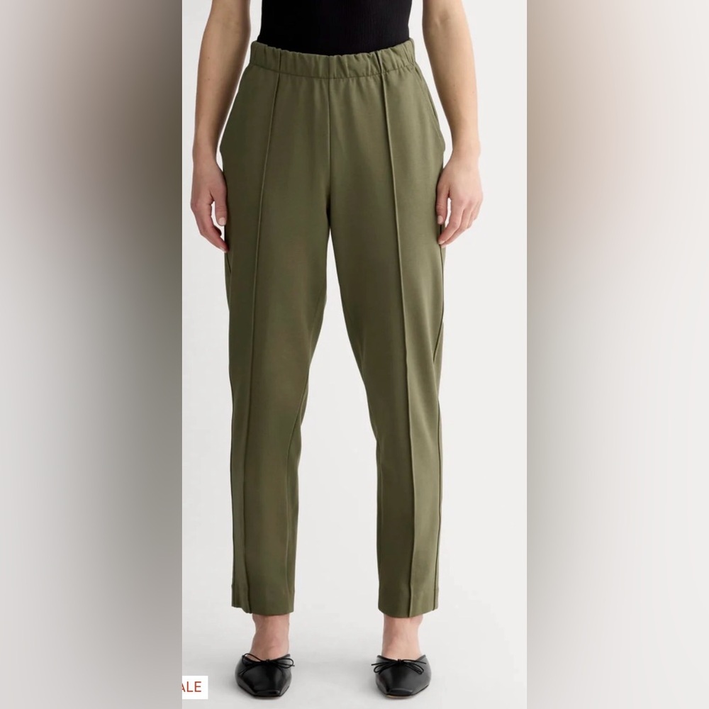 Everlane The Dream Women's Pant Pull On Elastic Waist Kalamata Olive Size Small